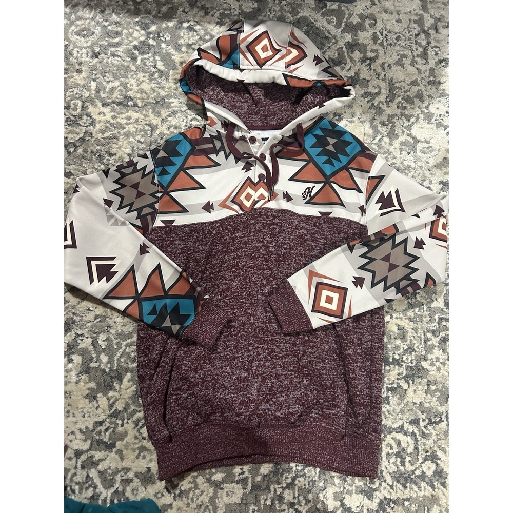Hooey Men's Aztec Hoodie Size Small‎